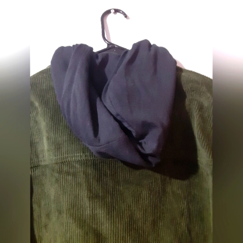 Empyre NWT  Men's Corduroy Hooded Jacker Green Zip Up With Pokets XL - Picture 7 of 9